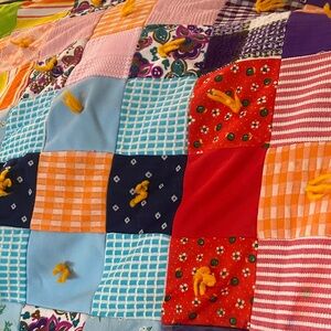 Large vintage patchwork quilt